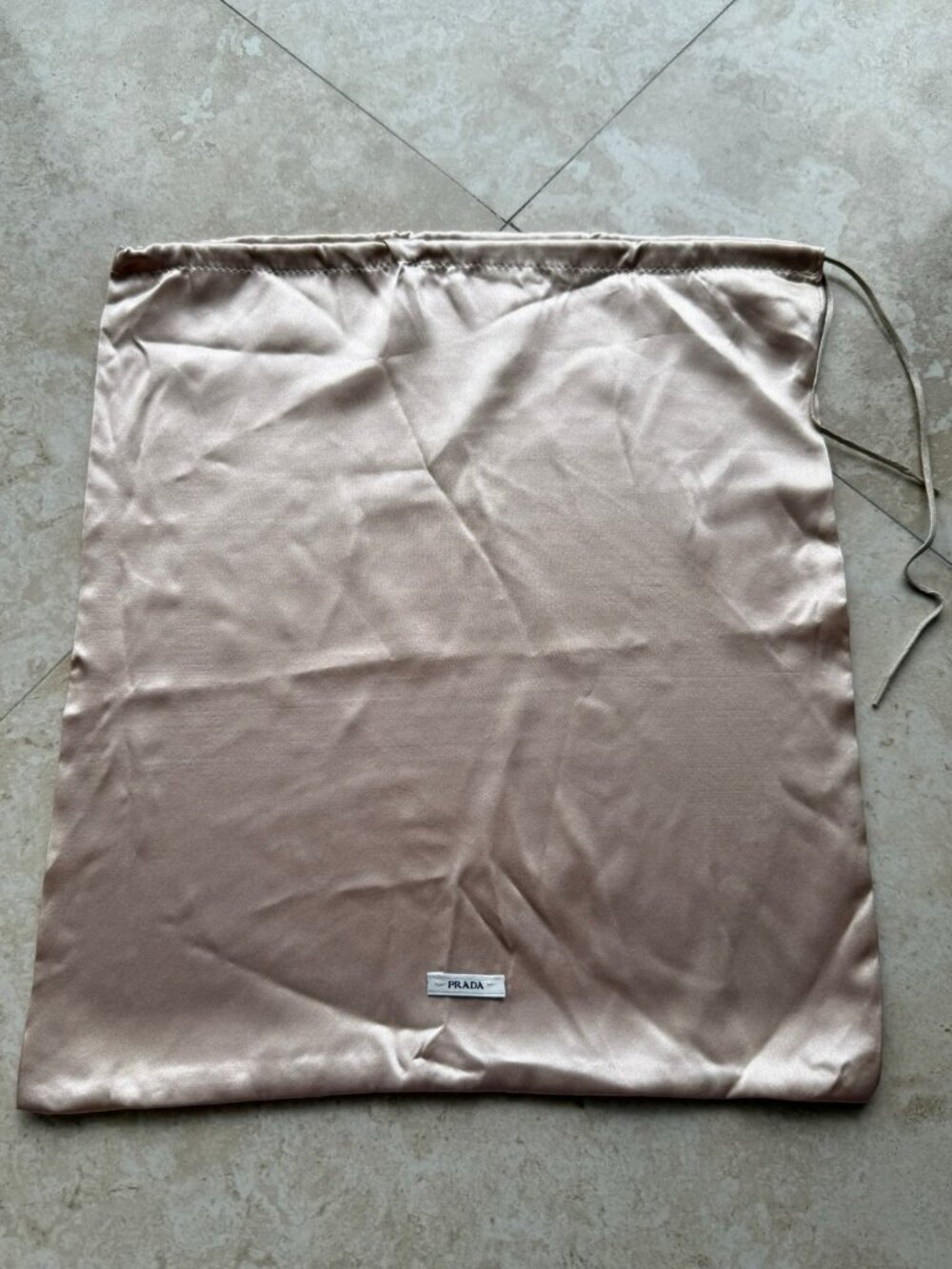 Prada Dust Bag Storage Cover Drawstring Silk  14" x 12"